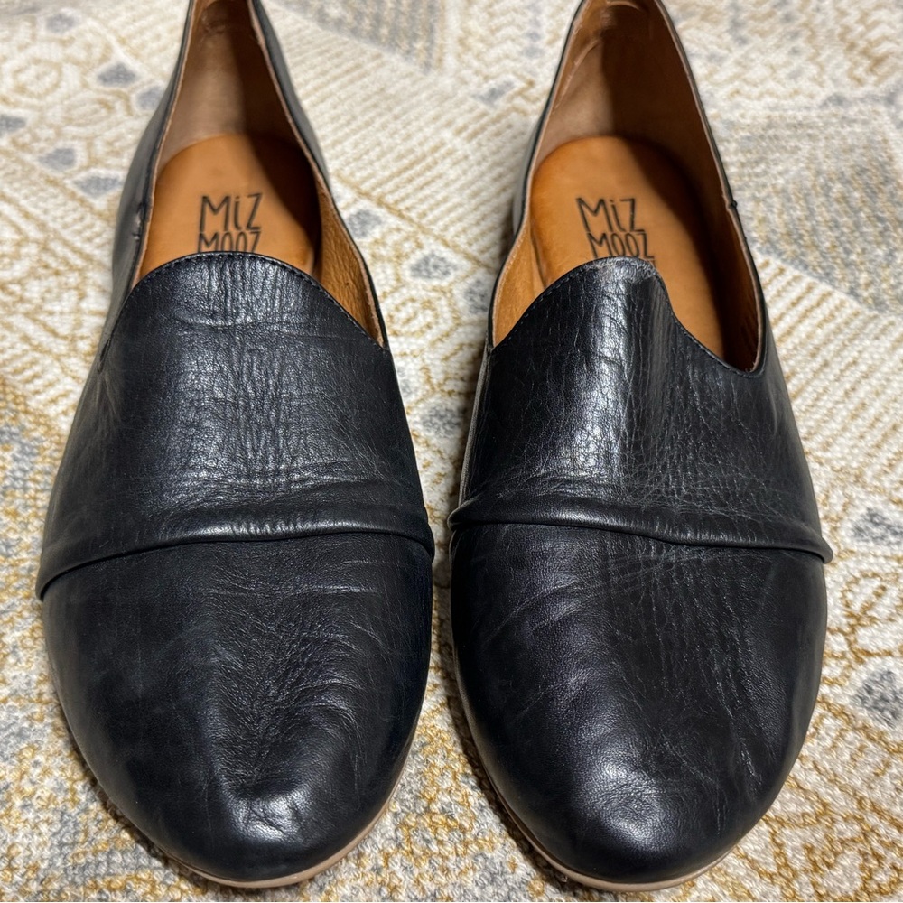 Women’s Miz Mooz New York Coty black leather loafers size 39